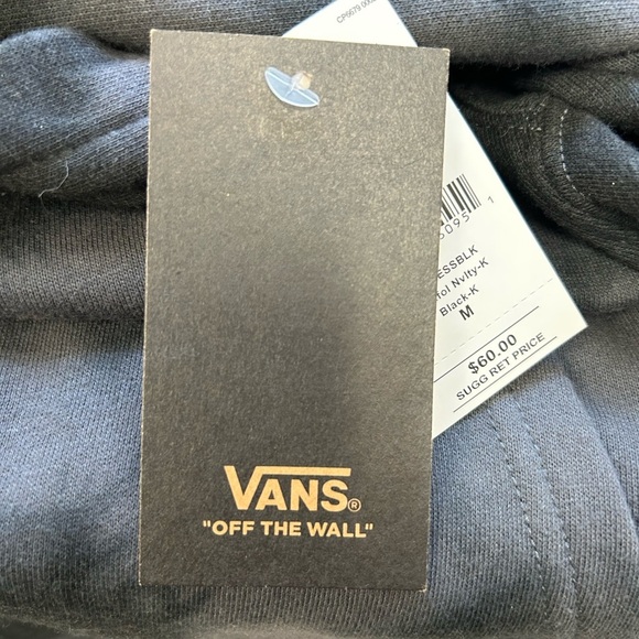 Vans/ MWT/  "Off the Wall" tie-dye hoodie/ size M/ blk n grey - Picture 9 of 13